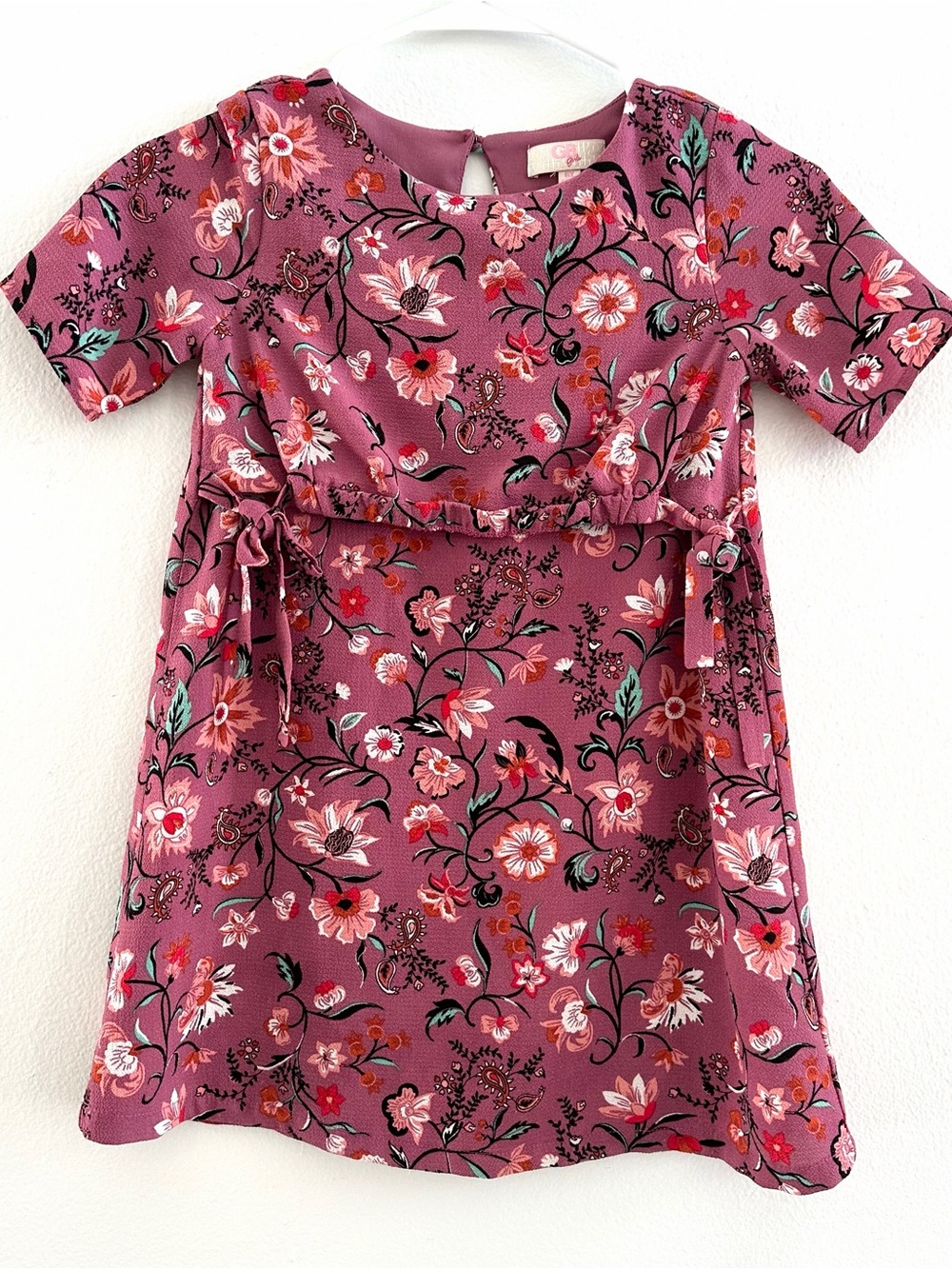 Gianni Bini GB Girls Mauve Floral Cottagecore Dress Size 6X
